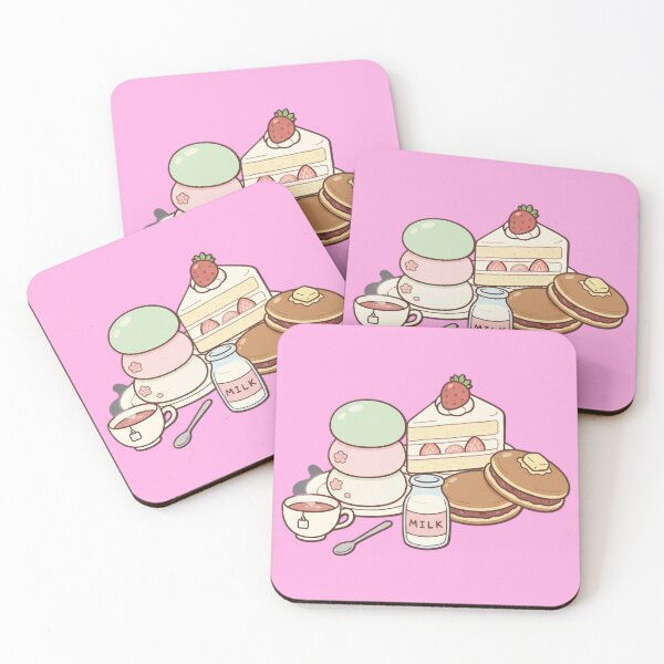 Item preview, Kawaii Japanese Desserts Strawberry Cake Mochi designed and sold by BlurBlurDesign.