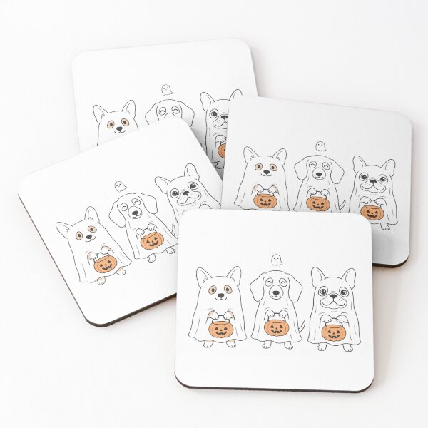 Item preview, Ghost Dog Cute Halloween Sheet Ghost Dog Breeds Corgi Frenchie Dachshund designed and sold by KreatoLab.