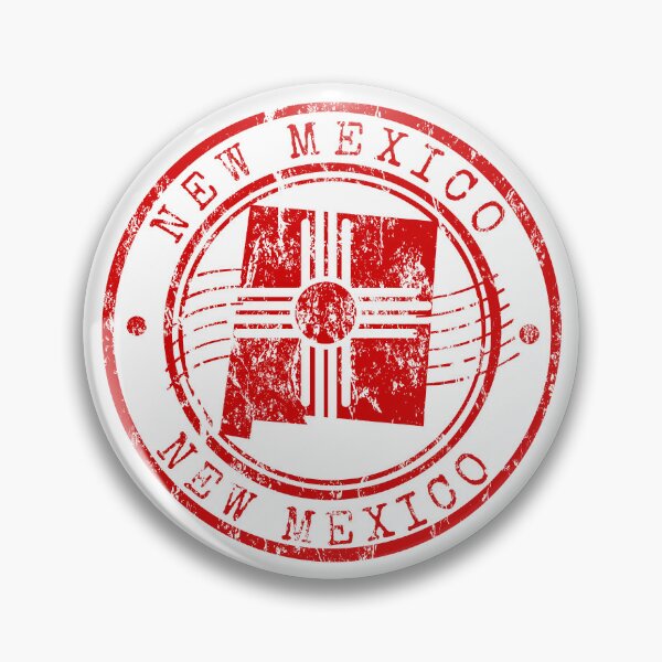 Item preview, New Mexico State Map Flag Vintage Red Rubber Stamp designed and sold by chaaval.