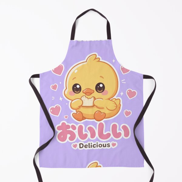 Item preview, Chibi cute duck Japanese 'delicious' design cute kawaii designed and sold by Vintage Designs +.