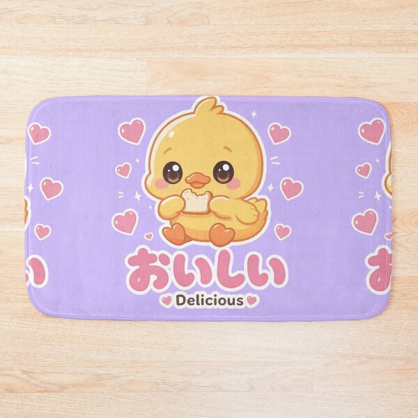 Item preview, Chibi cute duck Japanese 'delicious' design cute kawaii designed and sold by Vintage Designs +.
