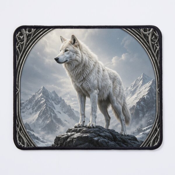 Item preview, The Lone Wolf Collection | Four Wolf Archetypes Fantasy Art Print - Arctic Wolf  designed and sold by FlameK-Atelier.