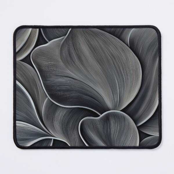 Item preview, Dark Charcoal Metallic Floral Petals 3D Embossed Abstract Pattern designed and sold by LYAN-STORE.