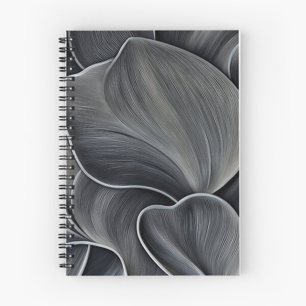 Item preview, Dark Charcoal Metallic Floral Petals 3D Embossed Abstract Pattern designed and sold by LYAN-STORE.