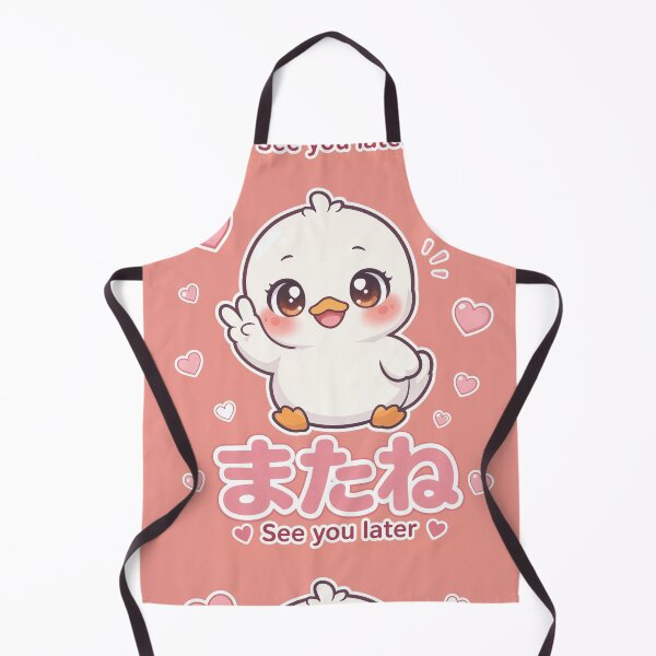 Item preview, Chibi cute duck Japanese 'see you later' design cute kawaii designed and sold by Vintage Designs +.