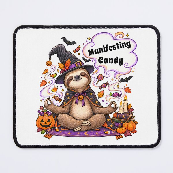 Item preview, Manifesting Candy – Witch Sloth Meditation Halloween Design designed and sold by Buli89.