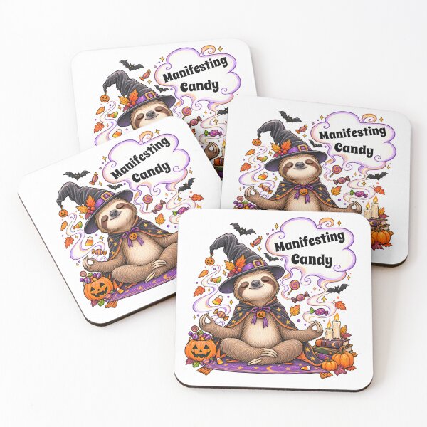 Item preview, Manifesting Candy – Witch Sloth Meditation Halloween Design designed and sold by Buli89.