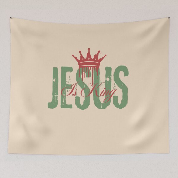Item preview, Jesus Is King - Faith Episcopal Church  - Gifts For Couples - Cream designed and sold by Doiemacreations.