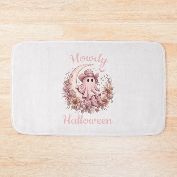 Item preview, Pinkoween Cowboy Ghost on Floral Moon Howdy Halloween designed and sold by MythicCotton.
