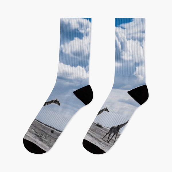 Item preview, Giraffes Silhouette Walking in African Savannah designed and sold by ElinaArtPhoto.