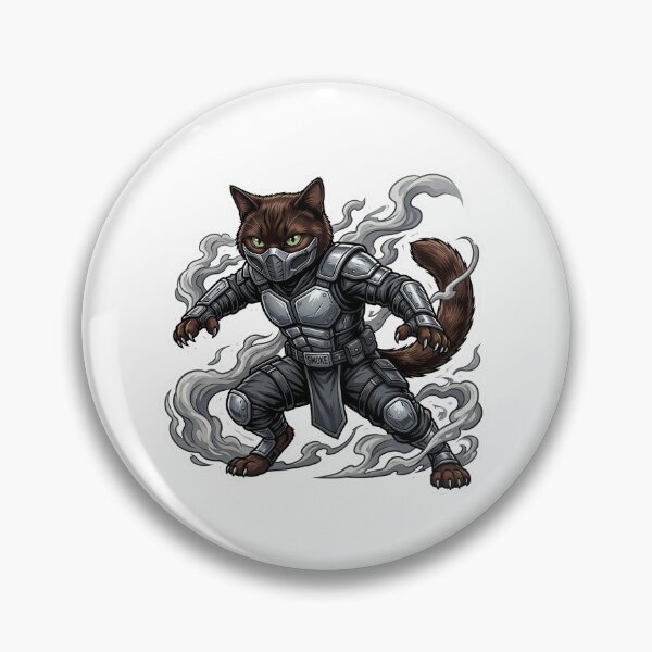 Item preview, Smoke Ninja Cat Warrior – Stealth Shadow Cat designed and sold by TOOBIC.