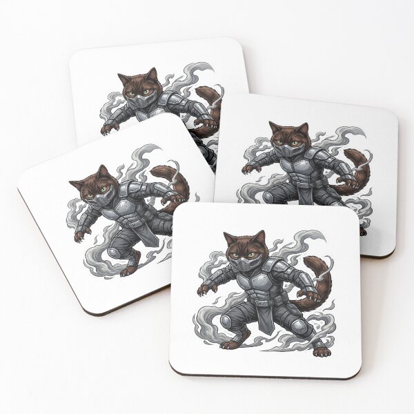 Item preview, Smoke Ninja Cat Warrior – Stealth Shadow Cat designed and sold by TOOBIC.