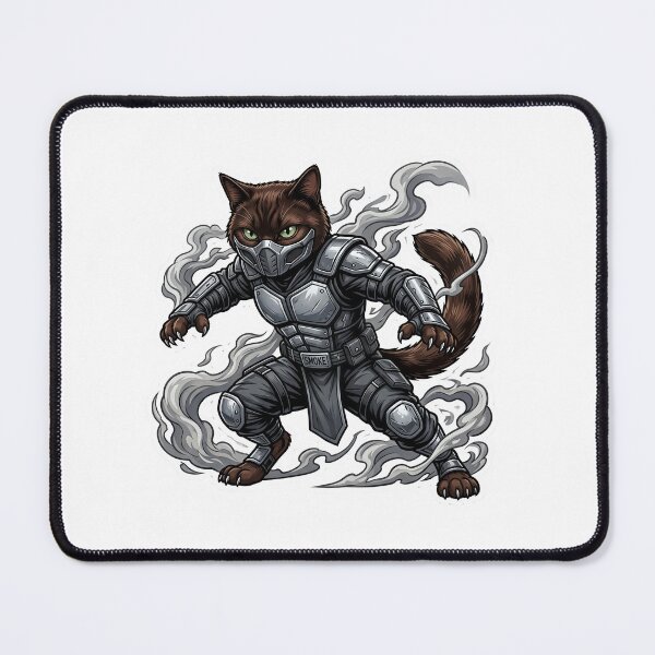 Item preview, Smoke Ninja Cat Warrior – Stealth Shadow Cat designed and sold by TOOBIC.
