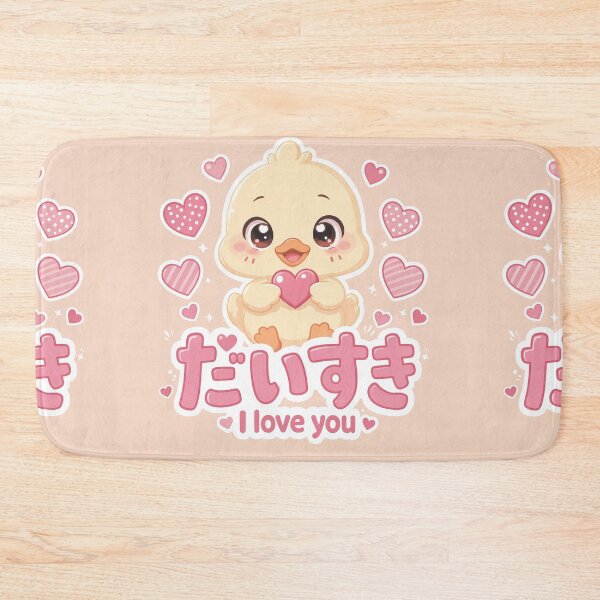 Item preview,  Chibi cute duck Japanese I love you' design cute kawaii designed and sold by Vintage Designs +.