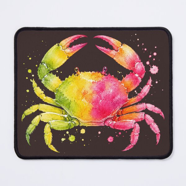 Item preview, Colorful crab in bright summer colors designed and sold by Kisho.