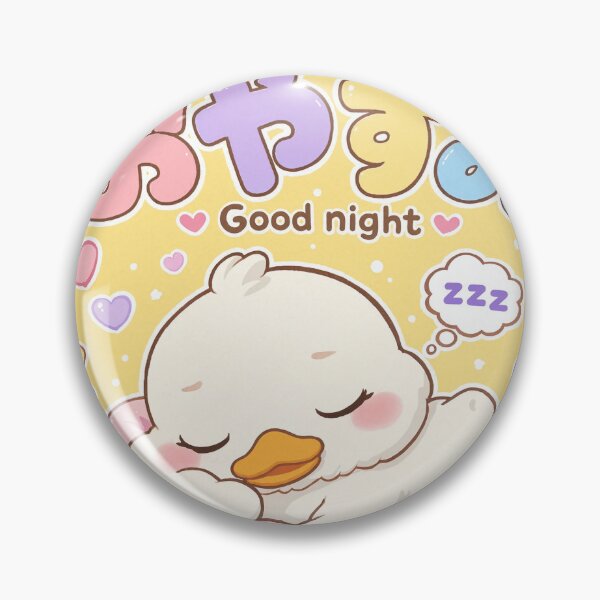Item preview, Chibi cute duck Japanese 'good night' design cute kawaii designed and sold by Vintage Designs +.