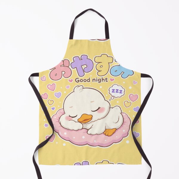 Item preview, Chibi cute duck Japanese 'good night' design cute kawaii designed and sold by Vintage Designs +.