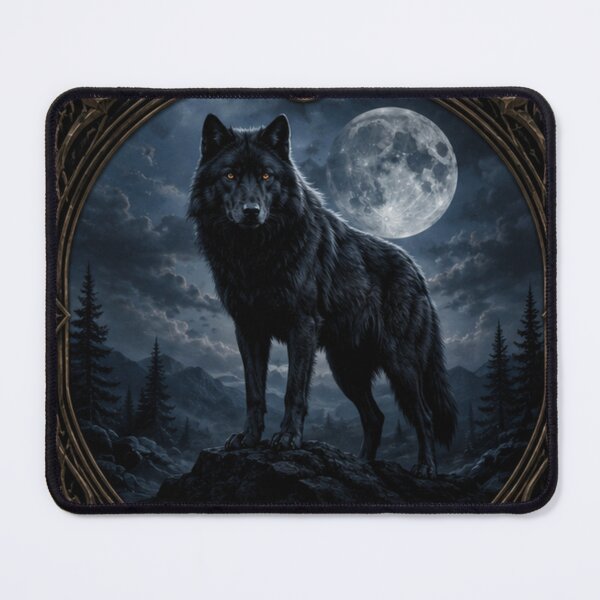 Item preview, The Lone Wolf Collection | Four Wolf Archetypes Fantasy Art Print - Moon Wolf designed and sold by FlameK-Atelier.