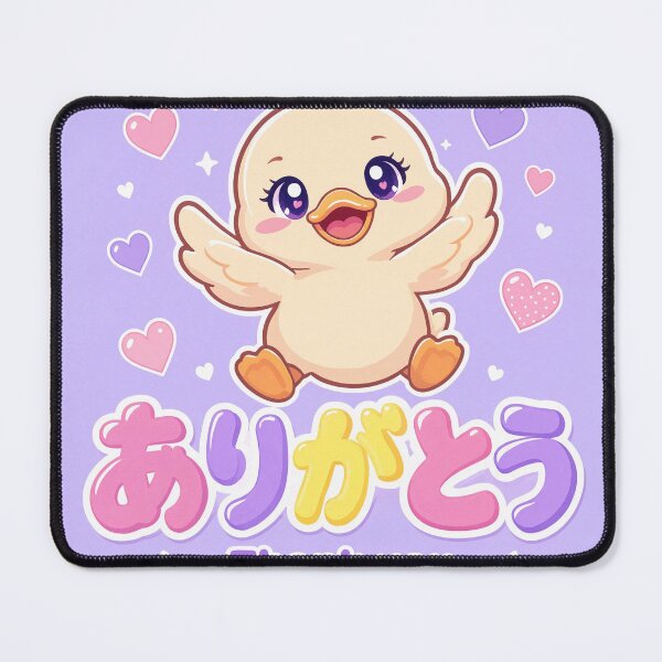 Item preview, Chibi cute duck Japanese 'thank you' design cute kawaii designed and sold by Vintage Designs +.