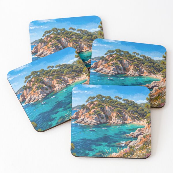 Item preview, Costa Brava Cliffs and Turquoise Cove designed and sold by RedPeaStudio.