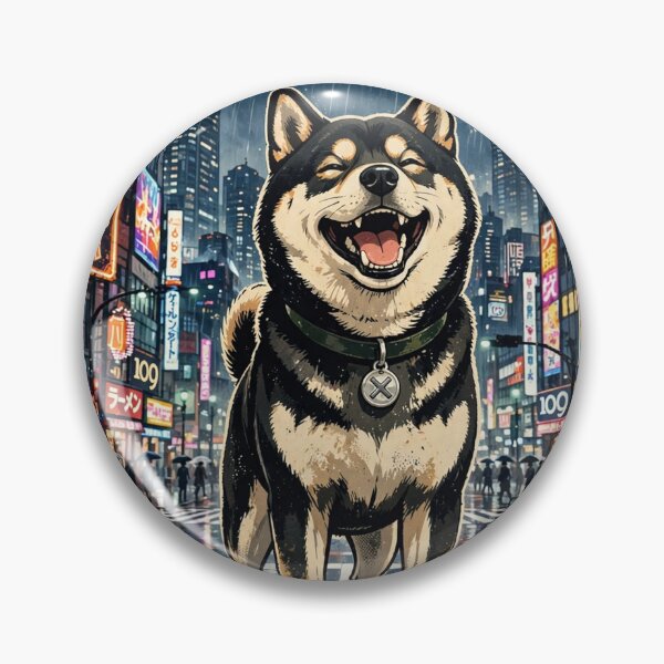 Item preview, Tokyo Japan - Giant Happy Shiba Dog at Shibuya Crossing Vintage Poster designed and sold by BRTHRCNK01.