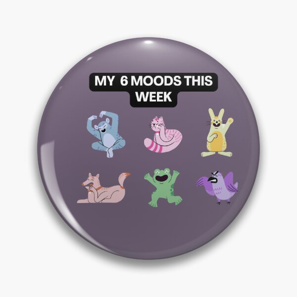 Item preview, My 6 Moods This Week- Funny  Animal Mood Chart designed and sold by Matheist.