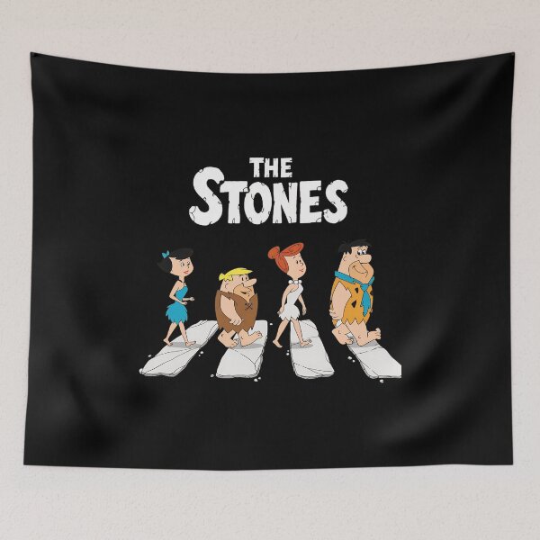 Item preview, The Stones Abbey Road Flintstones Beatles Parody-5 designed and sold by AmoreDesignAns.