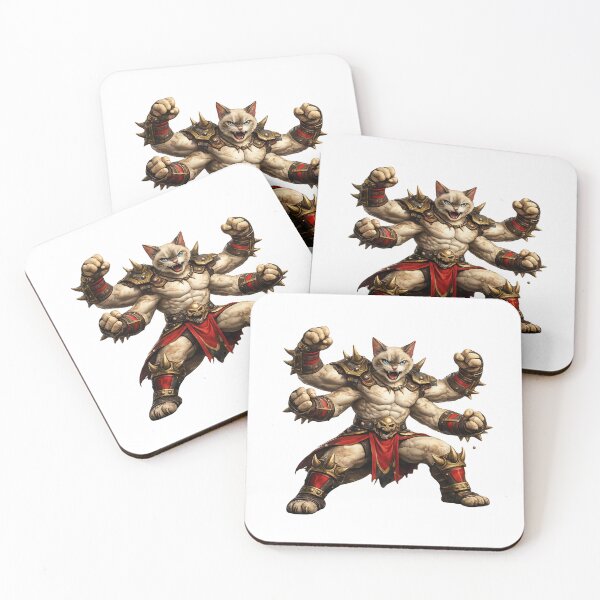 Item preview, Four-Armed Cat Warrior – Powerful Fighting Cat designed and sold by TOOBIC.