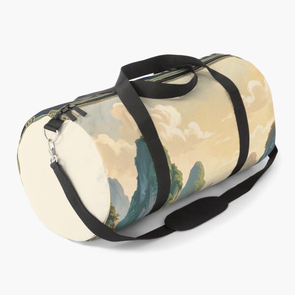 Item preview, Guilin China Vintage Travel Art – Li River, Karst Mountains & Bamboo Raft designed and sold by Bomax121.