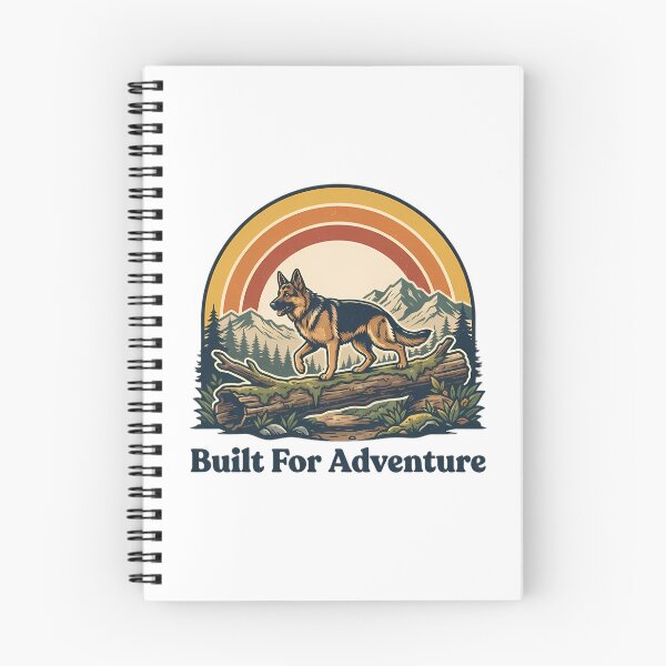 Item preview, Retro German Shepherd Hiking designed and sold by SHOP-Corner.