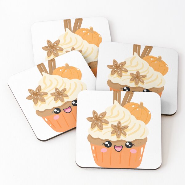 Item preview, Cute Kawaii Pumpkin Spice Cupcake Autumn Art designed and sold by Adamsshop24.