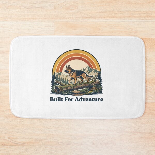 Item preview, Retro German Shepherd Hiking designed and sold by SHOP-Corner.