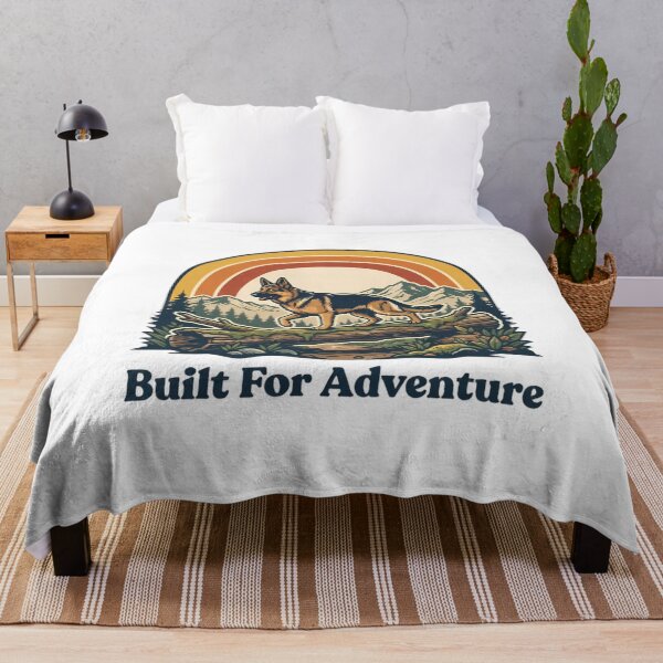 Item preview, Retro German Shepherd Hiking designed and sold by SHOP-Corner.