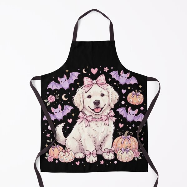 Item preview, Coquette Bow Pastel Halloween Dog Cute Preppy Pink Ghost Dog designed and sold by KreatoLab.