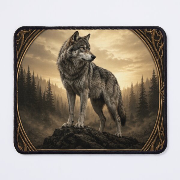 Item preview, The Lone Wolf Collection | Four Wolf Archetypes Fantasy Art Print - Grey Wolf designed and sold by FlameK-Atelier.