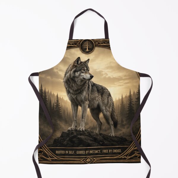 Item preview, The Lone Wolf Collection | Four Wolf Archetypes Fantasy Art Print - Grey Wolf designed and sold by FlameK-Atelier.