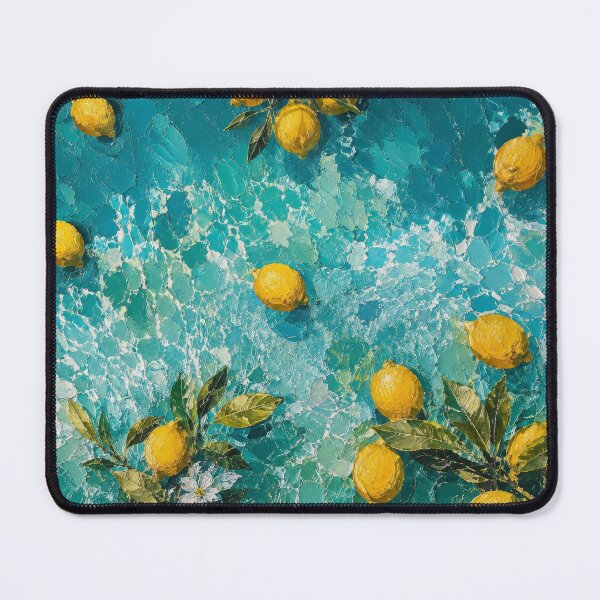 Item preview, Lemons & Turquoise – Mediterranean Summer Art designed and sold by H-Tsvetkova.