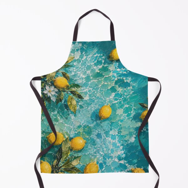 Item preview, Lemons & Turquoise – Mediterranean Summer Art designed and sold by H-Tsvetkova.