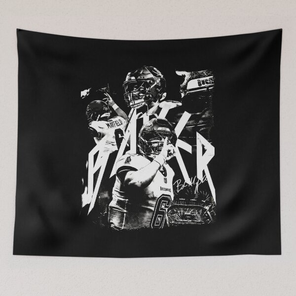 Item preview, Mayfield Bucs Retro Football Player Collage Black and White T-Shirt Graphic designed and sold by BrianSant23775.