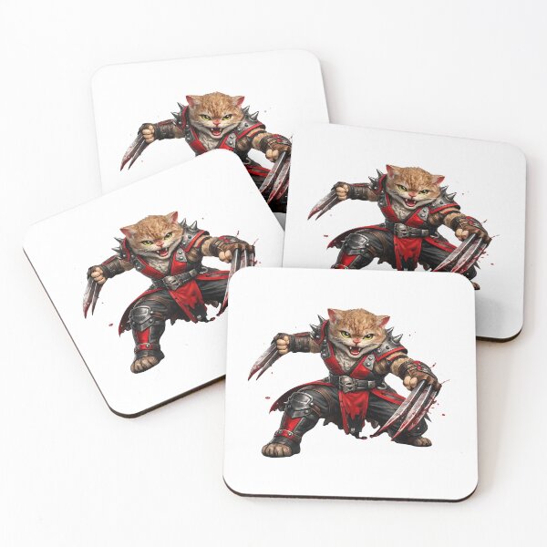 Item preview, Barbarian Cat Warrior – Fierce Fighting Cat with Claws designed and sold by TOOBIC.