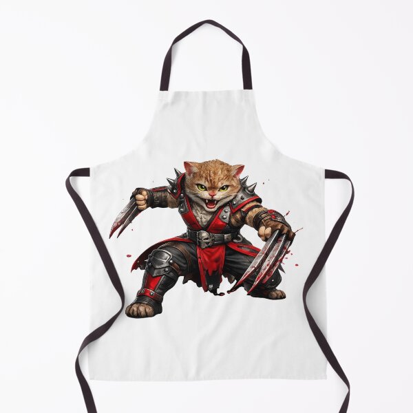 Item preview, Barbarian Cat Warrior – Fierce Fighting Cat with Claws designed and sold by TOOBIC.