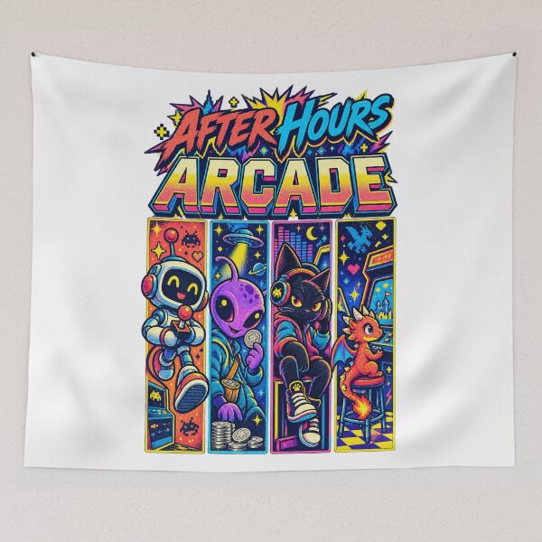 Item preview, After Hours Arcade — Retro Gaming Pop Art designed and sold by GSideArtStore.