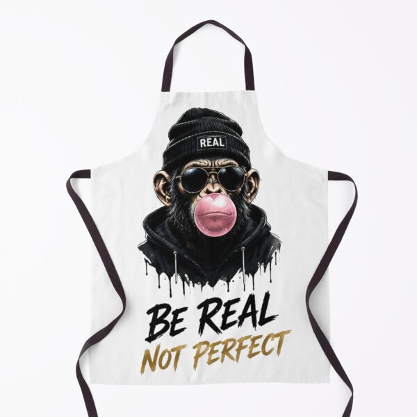 Item preview, Be Real Not Perfect Monkey Streetwear Design designed and sold by TCDesigne.