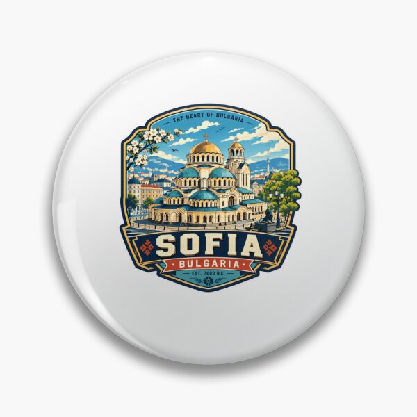 Item preview, The Heart Of Bulgaria Sofia Bulgaria Est. 7000 B.C. Travel Souvenir European City Landmark designed and sold by Star3NowForMe.