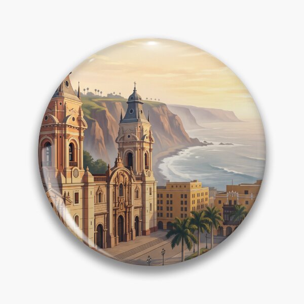 Item preview, Lima Peru Vintage Travel Art – Historic Center & Pacific Coast designed and sold by Bomax121.