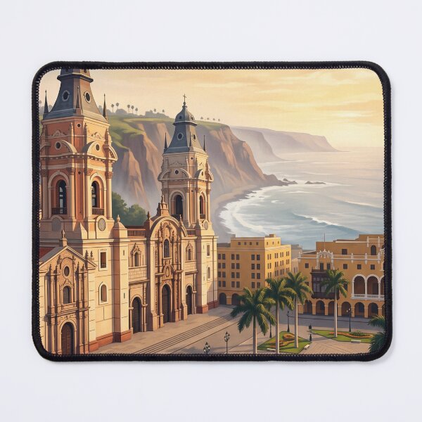 Item preview, Lima Peru Vintage Travel Art – Historic Center & Pacific Coast designed and sold by Bomax121.