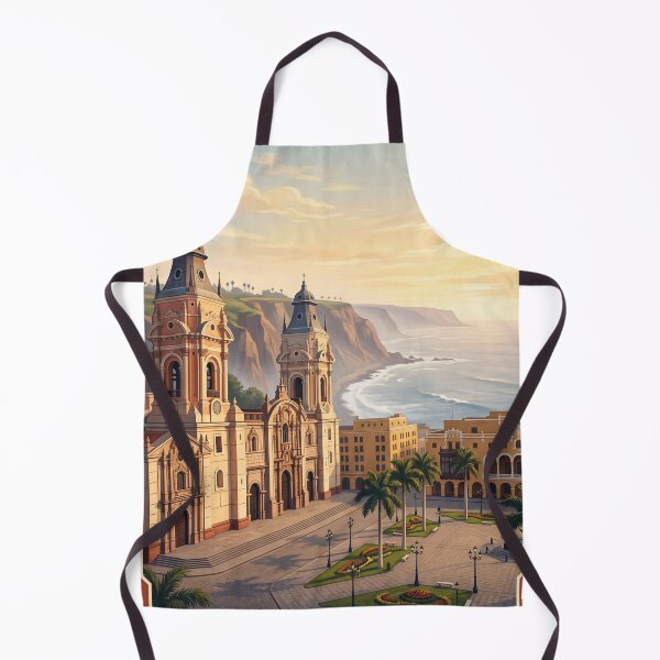 Item preview, Lima Peru Vintage Travel Art – Historic Center & Pacific Coast designed and sold by Bomax121.