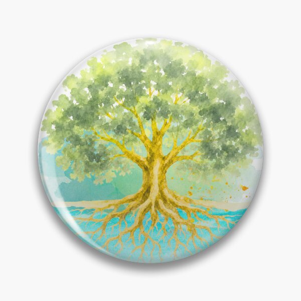Item preview, Golden Tree in Blue Water designed and sold by BloomWears.