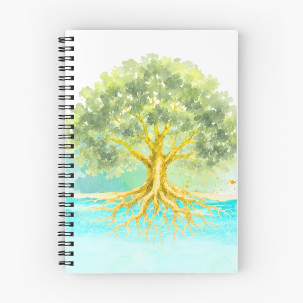 Item preview, Golden Tree in Blue Water designed and sold by BloomWears.
