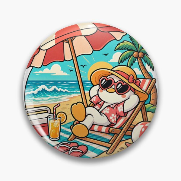 Item preview, Bear Beach Vacation Summer Sticker designed and sold by InkPixell.